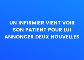 Une infirmière annonce deux nouvelles à son patient