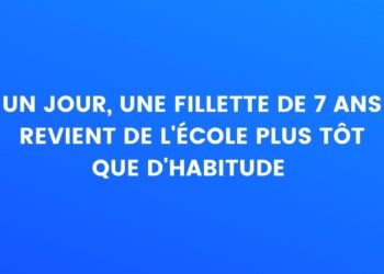 Une fillette de 7 ans rentre de l'école plus tôt que prévu