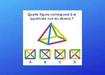 quelle figure correspond à la pyramide vue du dessus ?