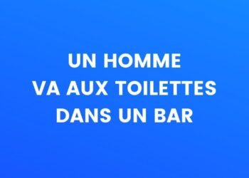 un homme va aux toilettes dans un bar