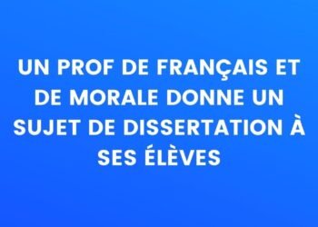 un enseignant donne un sujet de dissertation à ses élèves