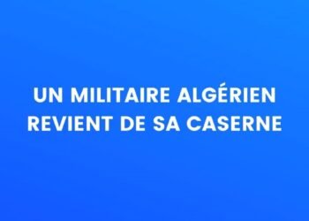 un soldat algérien rentre de sa caserne