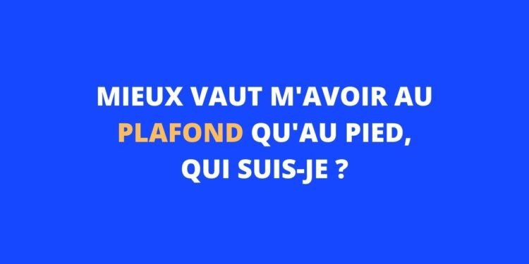 Mieux vaut m'avoir au plafond qu'au pied, qui suis-je ? – Thebuzzly