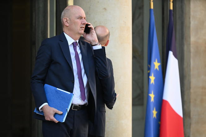 Le ministre de l'Industrie, Roland Lescure, au palais de l'Elysée, le 19 avril 2023.