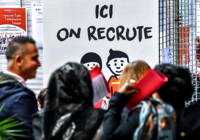 Lors d'un salon de l'emploi, à Tourcoing (Nord), le 4 octobre 2018.