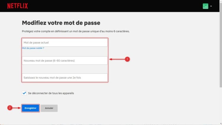 comment changer l'adresse mail d'un compte netflix