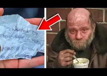 Girl Buys Meal For Homeless Man, Then He Hands Her Crumpled Note