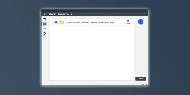 Stasher masquer les dossiers sensibles sous Windows