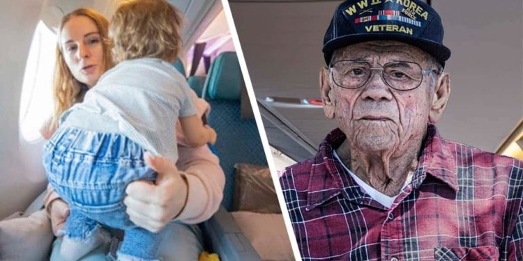 Mother Gives Up Plane Seat For Veteran, Turns Pale When She Realizes Who He Is – Thebuzzly