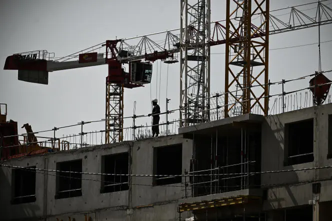 Un ouvrier sur un chantier à Bordeaux le 14 septembre 2021.