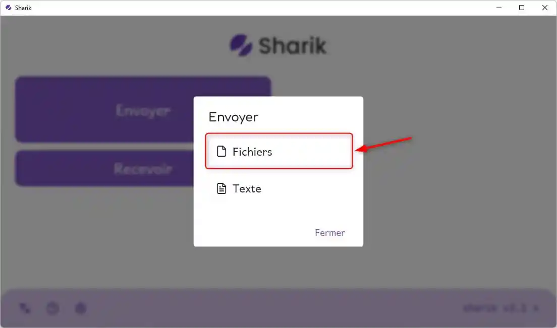 Partager des fichiers sur le réseau local avec Sharik