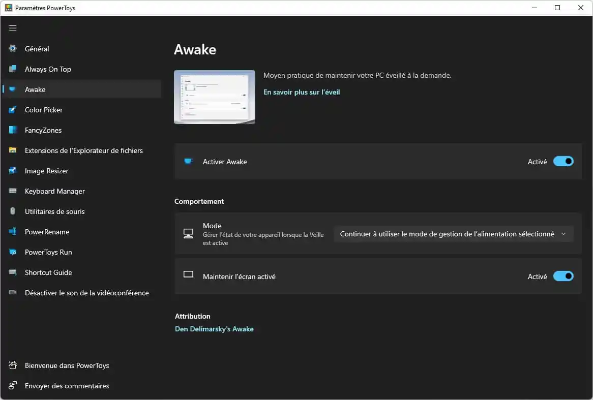 Réveil : PowerToys Windows 11/10