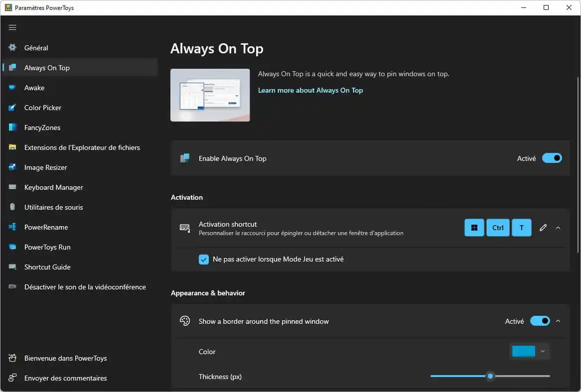 Toujours au top : PowerToys Windows 11/10