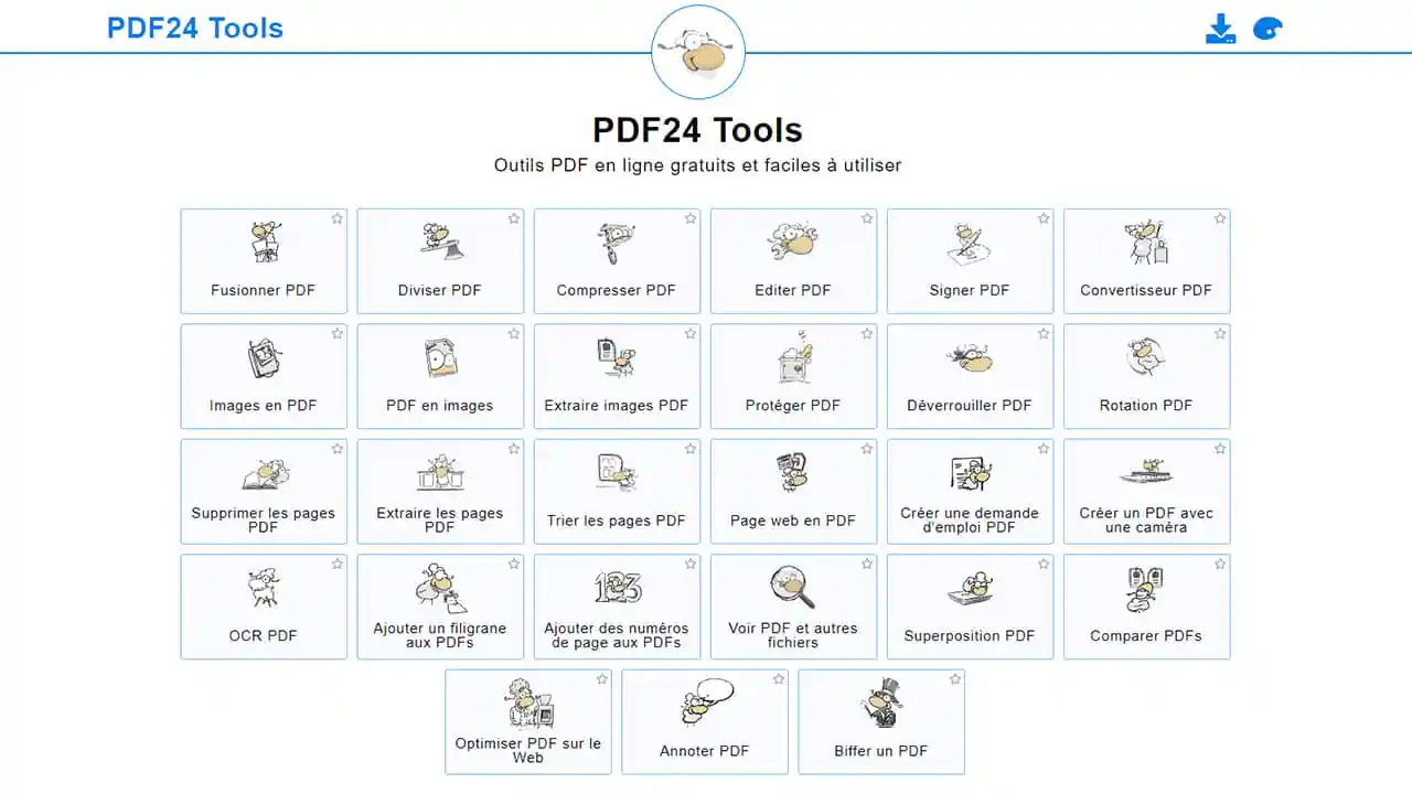 PDF24 : outils PDF en ligne gratuits