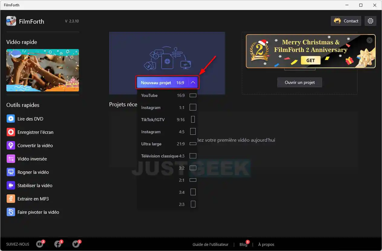 FilmForth : application de montage vidéo gratuite