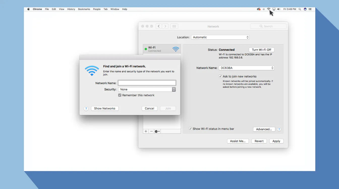 Graphique montrant les préférences Wi-Fi