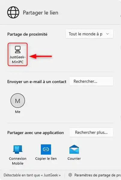 comment activer et utiliser le partage de proximité