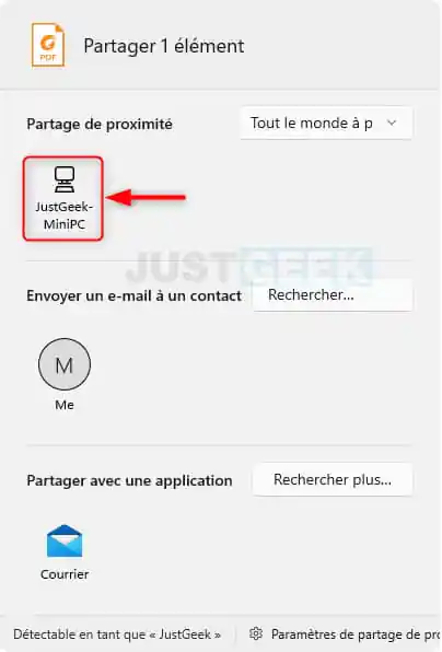 comment activer et utiliser le partage de proximité