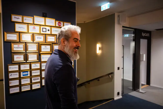 Andro Lindsey à l'espace de coworking Epicentre à Helsinki le 4 avril 2022.