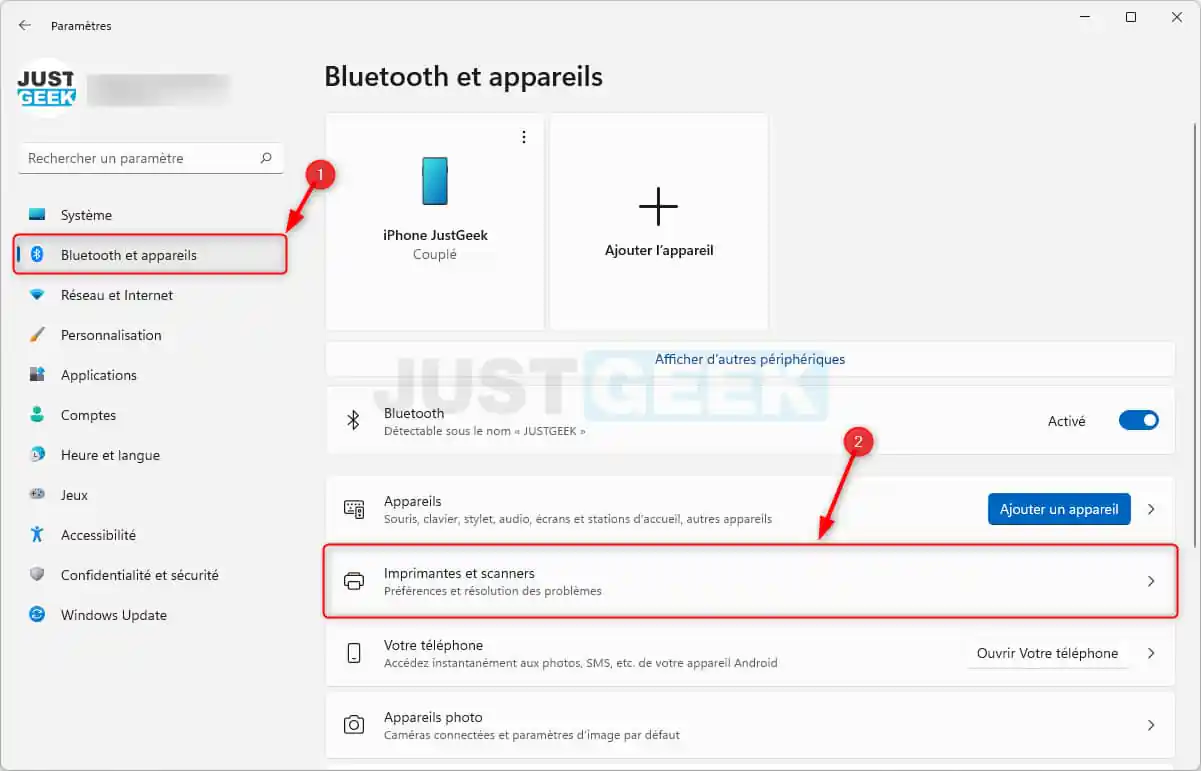 définir une imprimante par défaut