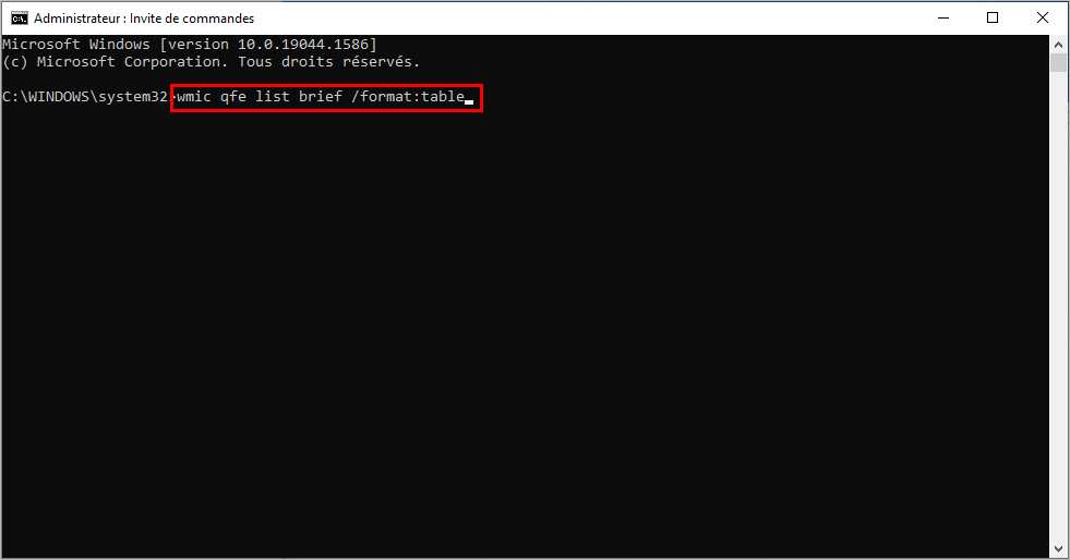 Désinstaller une mise à jour (cumulative) de qualité sur Windows 10