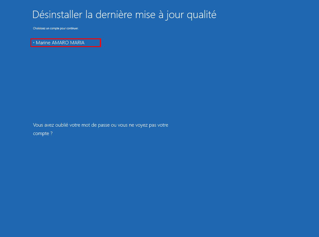 Désinstaller une mise à jour (cumulative) de qualité sur Windows 10