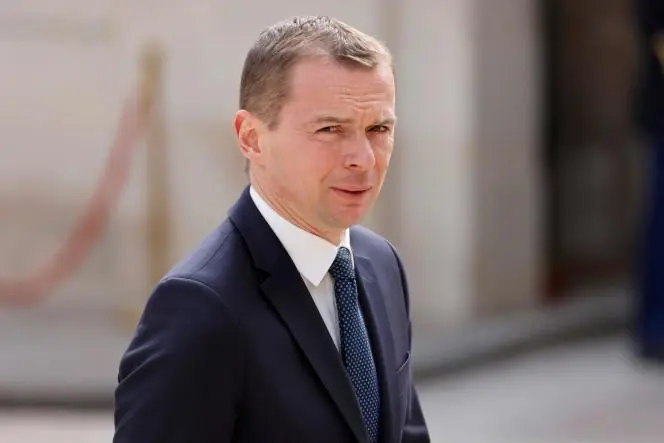 Olivier Dussopt arrive à l'Elysée, le 7 mai 2022.
