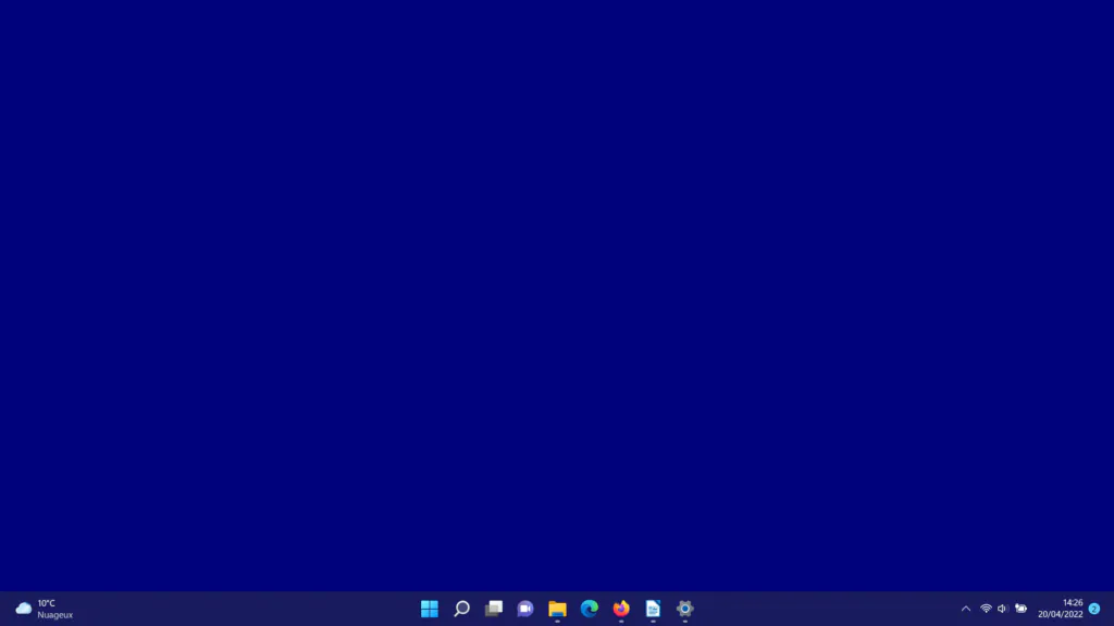 Windows 11 Personnaliser thème - Couleur unie sur bureau