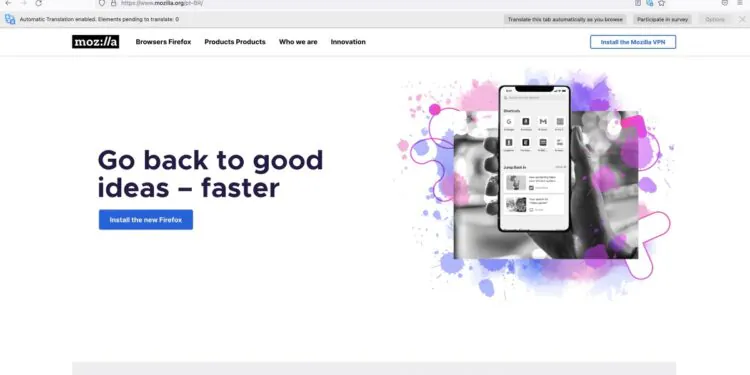 Le module complémentaire Firefox Translations publié par Mozilla traduit les pages Web hors ligne