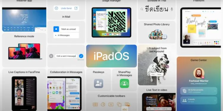 ipados 16 caractéristiques photo apple iPadOS 16