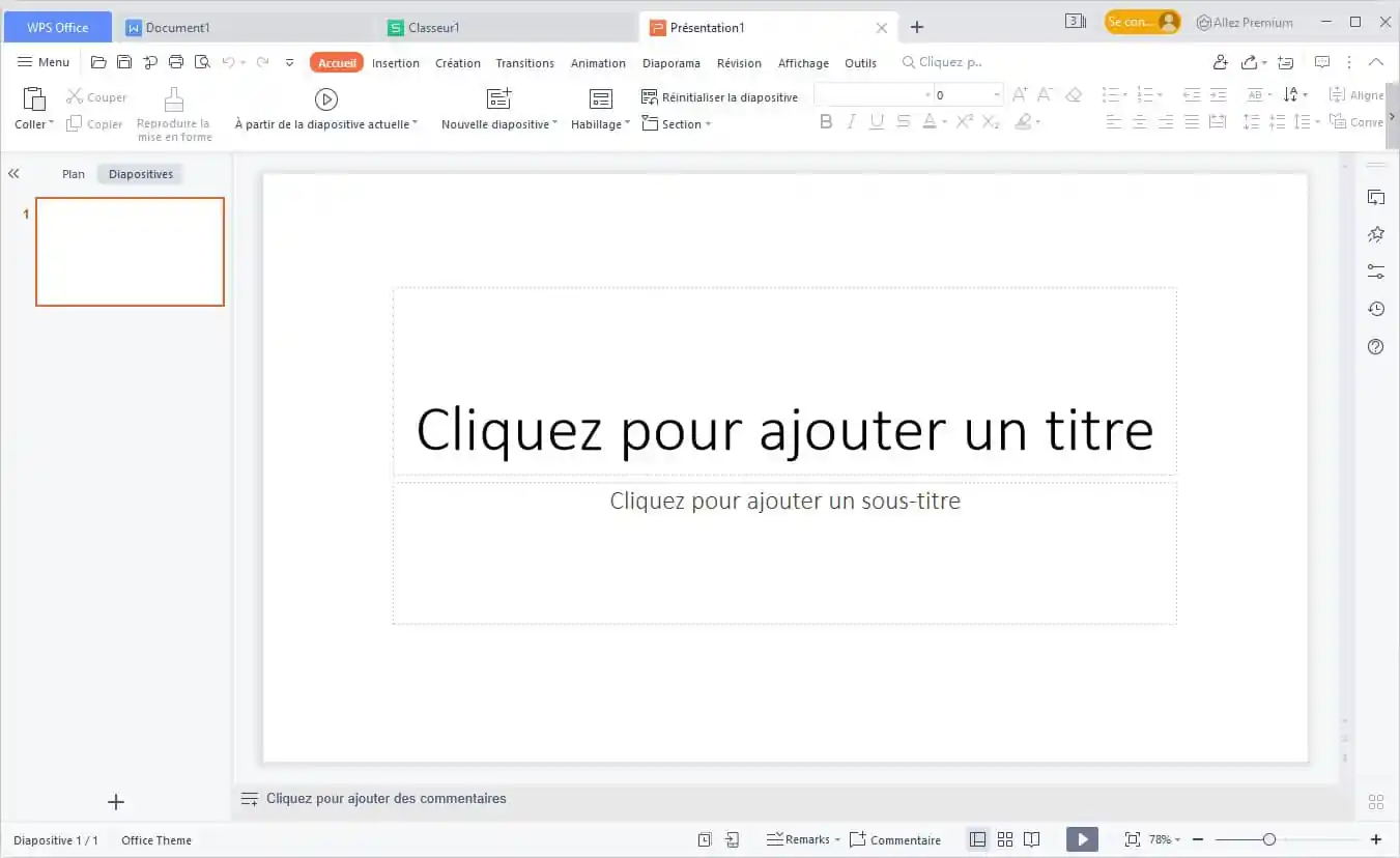 Présentation du bureau WPS