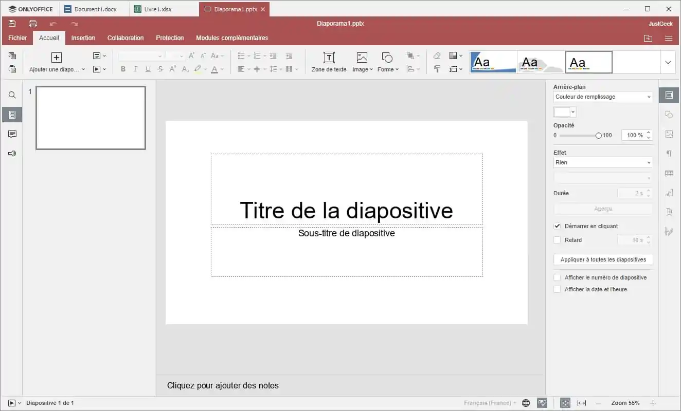 Présentation OnlyOffice