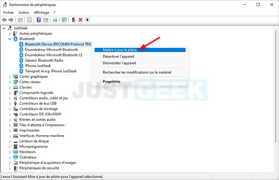 Mettre à jour les pilotes via le Gestionnaire de périphériques sous Windows 11