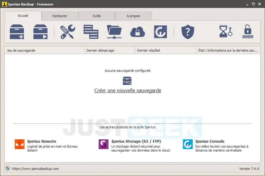 Sauvegarde Iperius gratuite