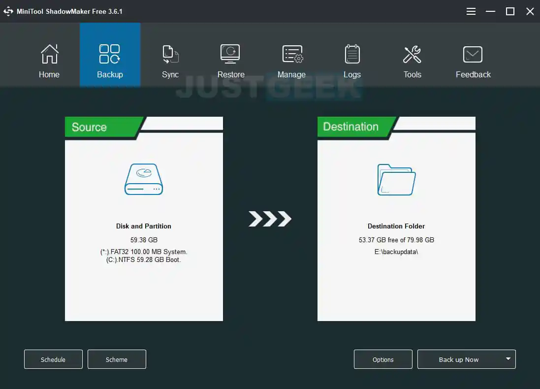 MiniTool ShadowMaker gratuit