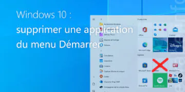 supprimer une application du menu démarrer