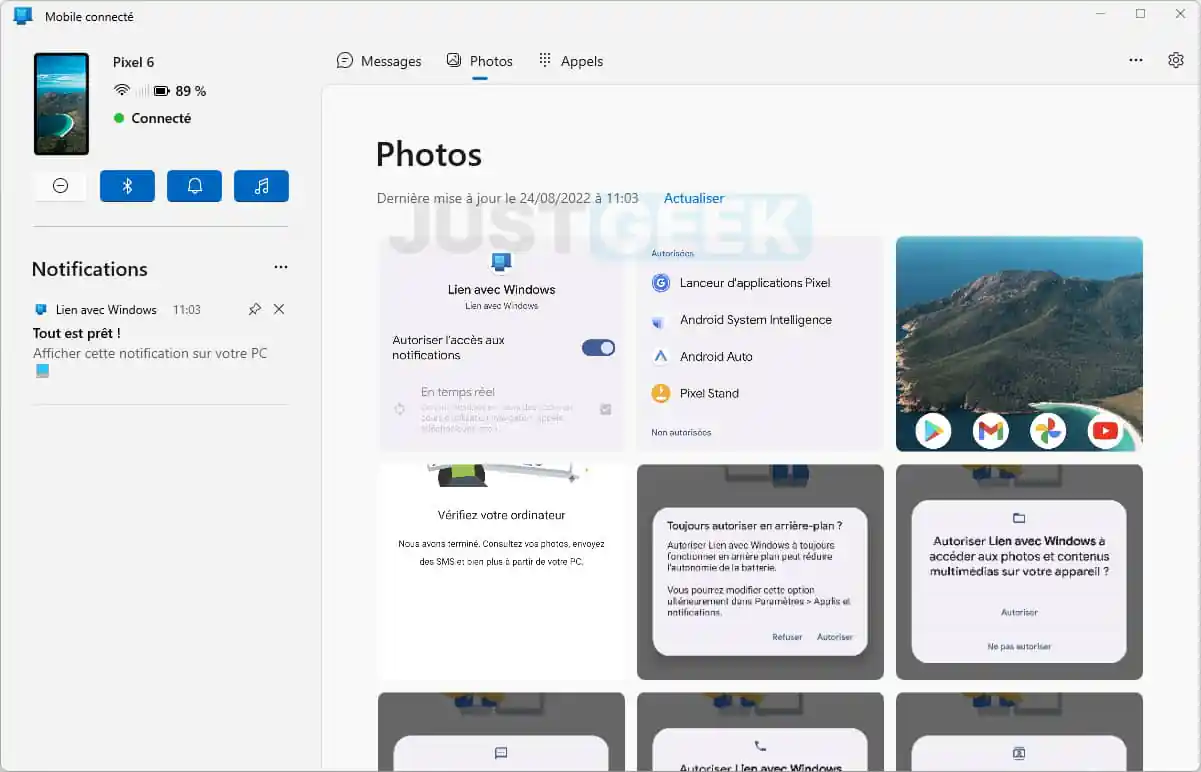 Accéder aux photos de votre téléphone Android sur votre PC Windows 11