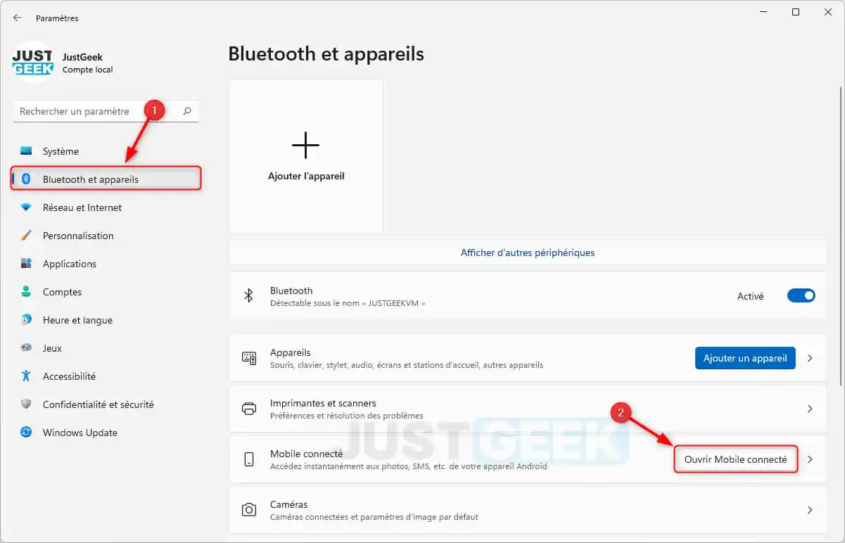 Ouvrez l'application Connected Mobile