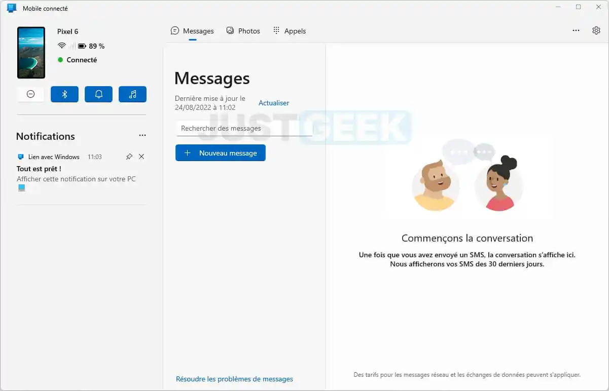 Envoyez et recevez des SMS depuis votre PC Windows 11