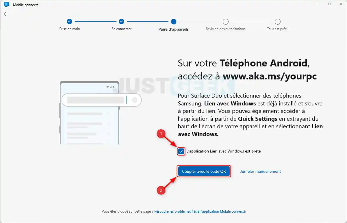 Associez votre smartphone Android à votre PC Windows 11