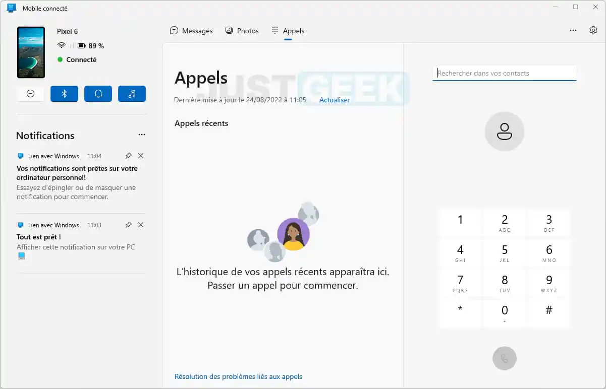 Passer et recevoir des appels depuis votre PC Windows 11