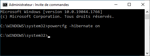 Activer l'hibernation de Windows