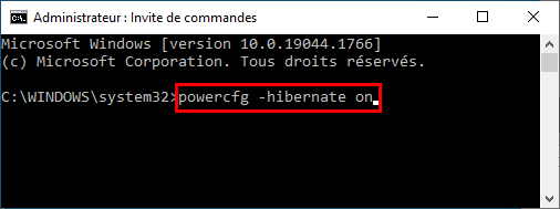 Activer l'hibernation de Windows