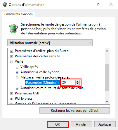 Activer l'hibernation de Windows