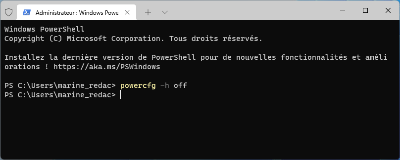 Activer l'hibernation de Windows