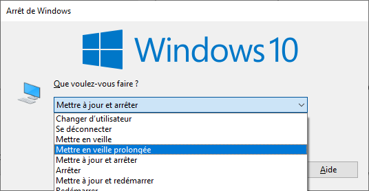Activer l'hibernation de Windows
