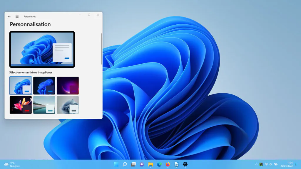 Windows 11 Changer de thème - Effacer Windows