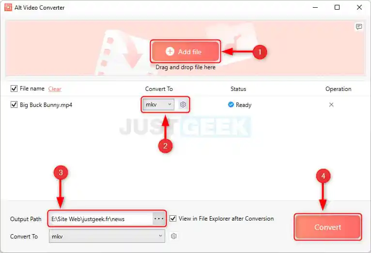 Convertisseur vidéo gratuit pour Windows