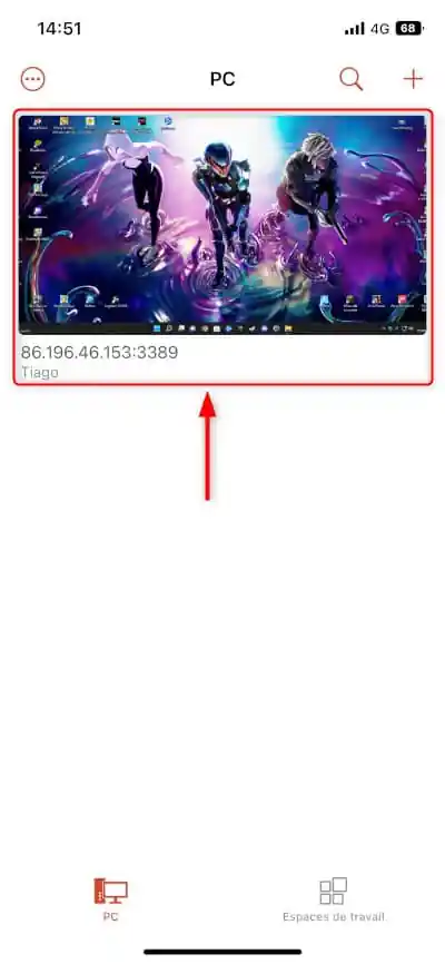 Se connecter à un ordinateur distant depuis un iPhone