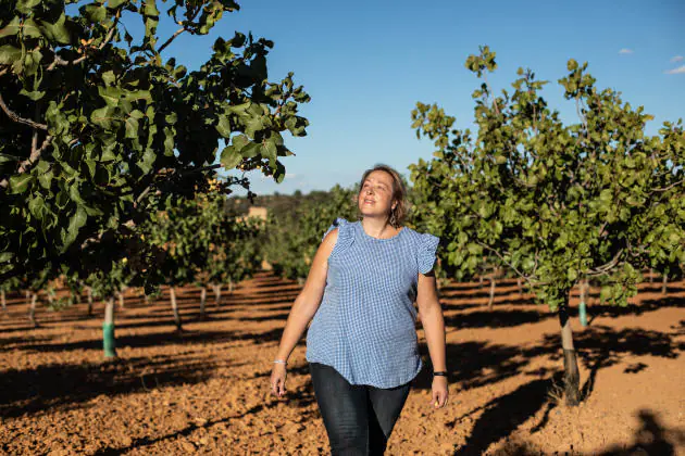 Rocio Fernandez-Clemente dans sa ferme de Corral de Almaguer, Espagne, le 9 septembre 2022.